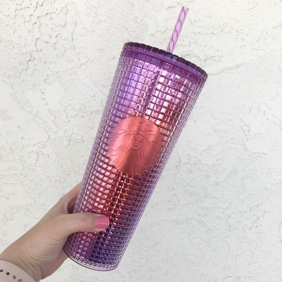 Starbucks Studded Tumbler May 2021 Red and Purple